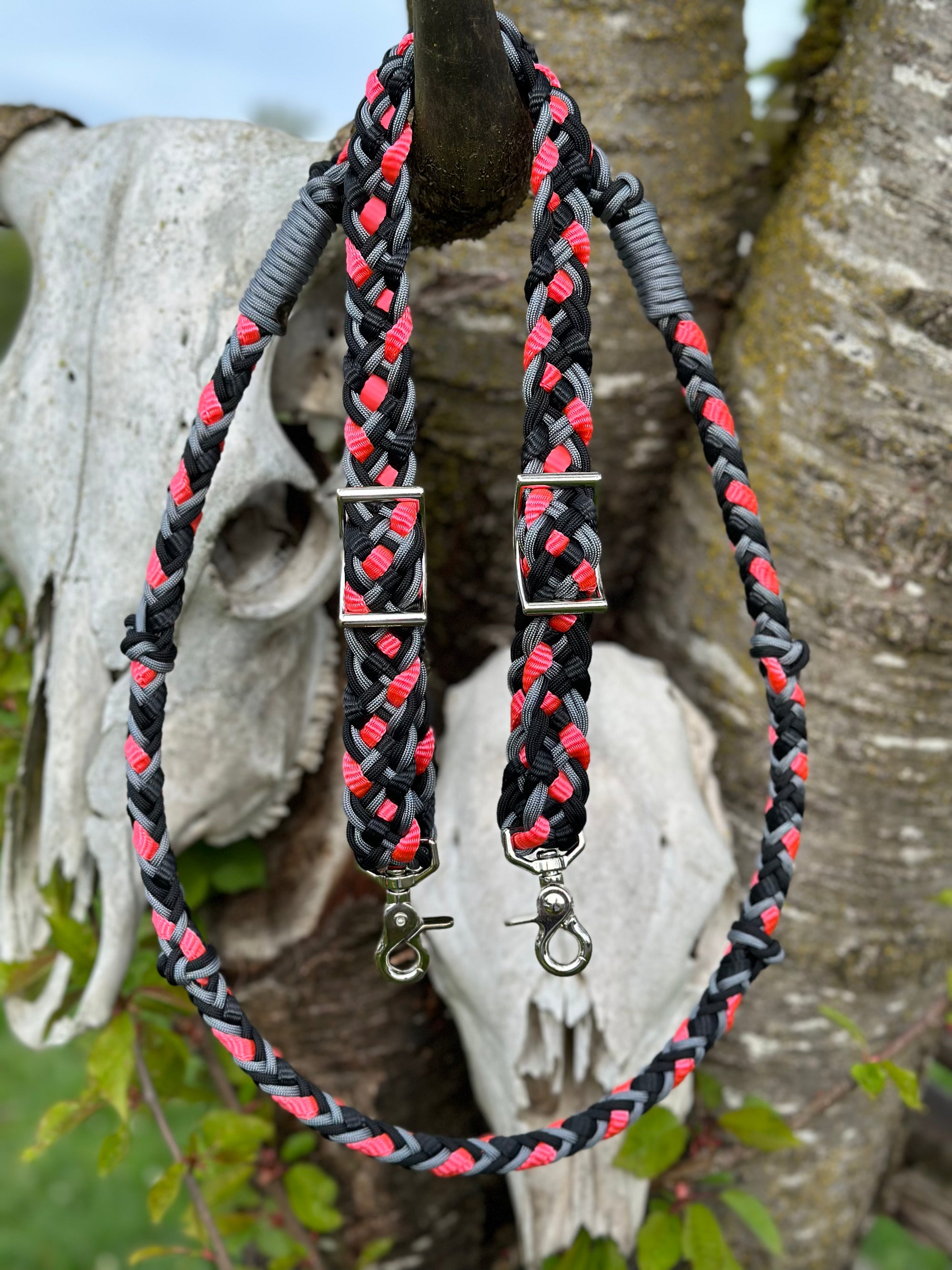 Broke Cowgirl Braided Tack Stabilizer Reins