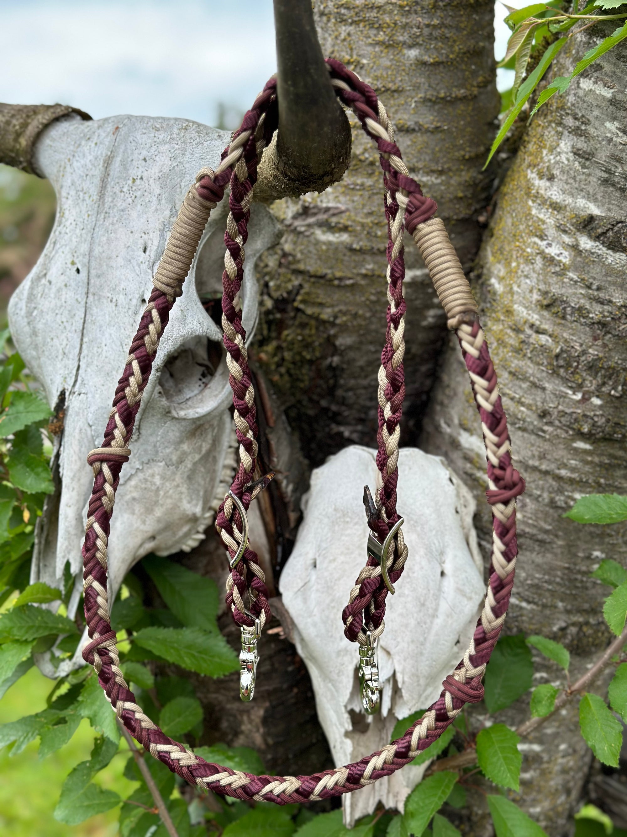Broke Cowgirl Braided Tack Stabilizer Reins