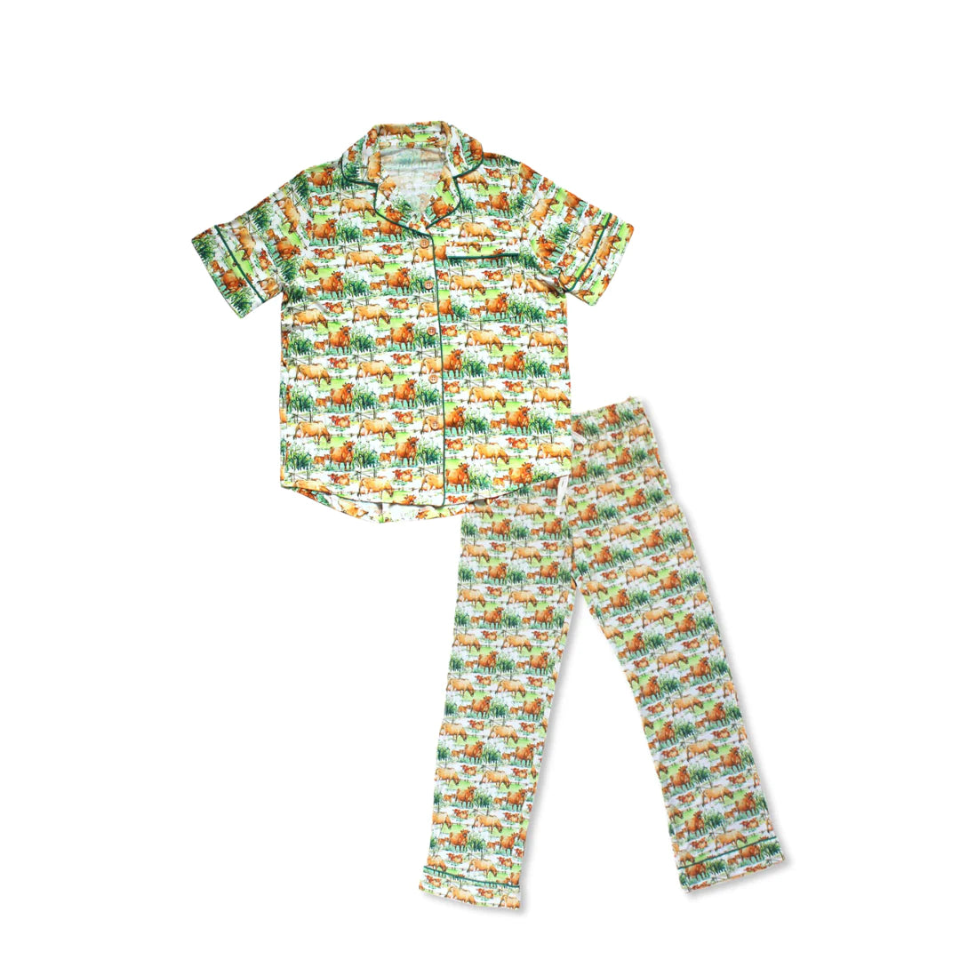 2-Piece Adult Button Up Pajamas
